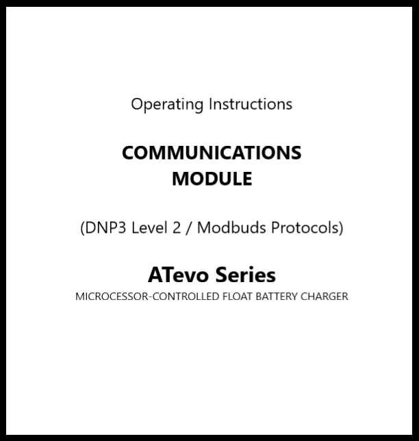 ATevo Communications Manual